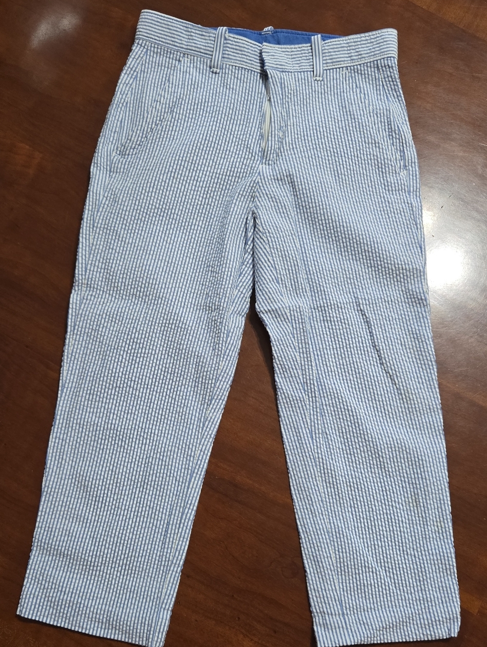 Blue and White Seersucker Pants Sz 5 Class Club